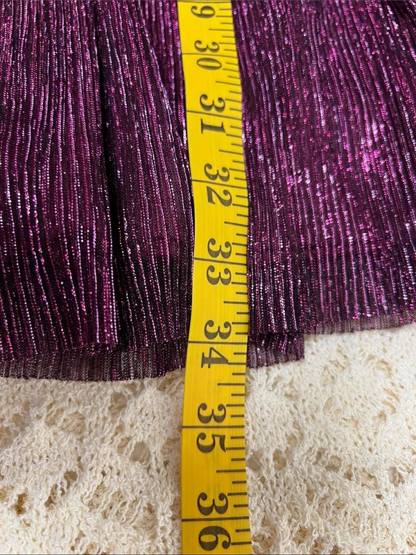 Lulu's Metallic Deep Plum Plunge Mini Dress size L - Image 12