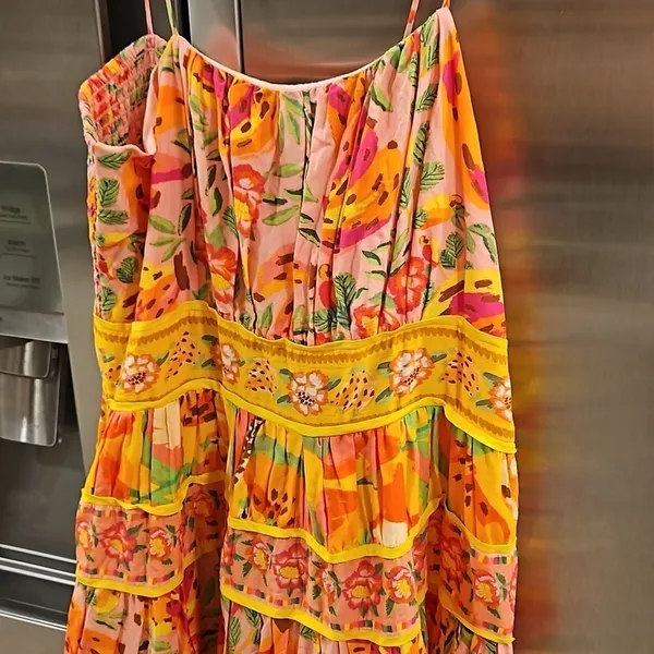 💕FARM RIO💕 Mixed Fruits Paradise Midi Dress ~ Small S NWT - Image 13
