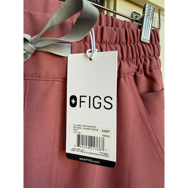 Figs High Waisted Uman Relaxed Jogger Scrub Pant Mauve Pink Size XXSP NWT - Image 3