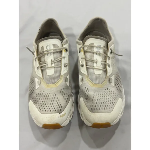 On Cloud Cloudflow Womens 6.5 Running Shoes White Grey Low Top Sneakers - Image 3