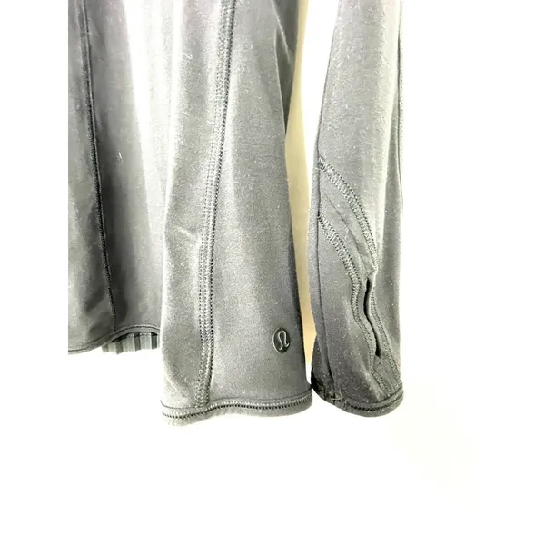 Lululemon Making Moves Long Sleeve Top Pleated Back Rulu Fabric Black Size 2 - Image 4