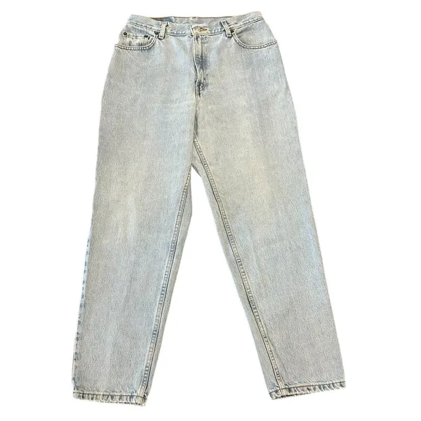 Vintage Levi's 550 Relaxed Tapered Jeans Light Wash 90s Mom Y2K Jeans Size 12 - Image 5