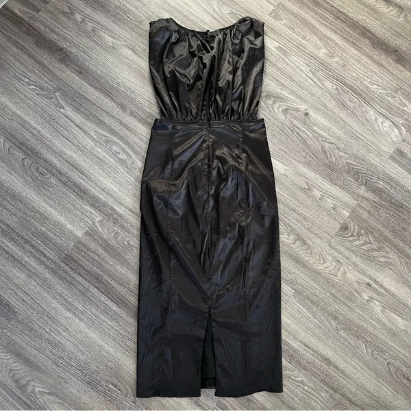 Lena Black Midi Dress - Image 3