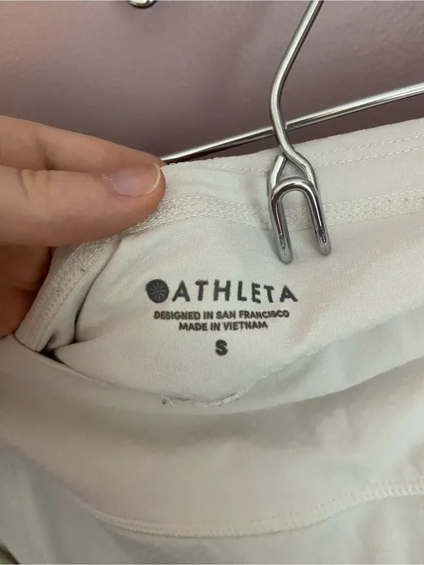 Athleta White Athletic Skort with Side Pockets - Image 3