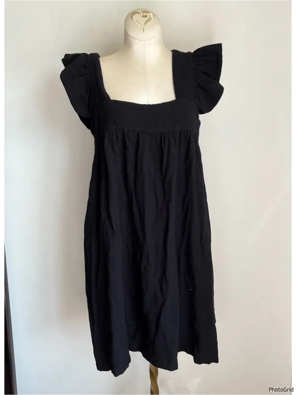 Tuckernuck Pommander Place Black Hazel Flutter Sleeve Dress XS NEW - Image 2