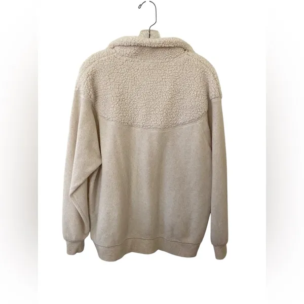 Aerie Hometown Holiday Quarter Zip Sweatshirt Size XS Sherpa Oversized Cozy - Image 6