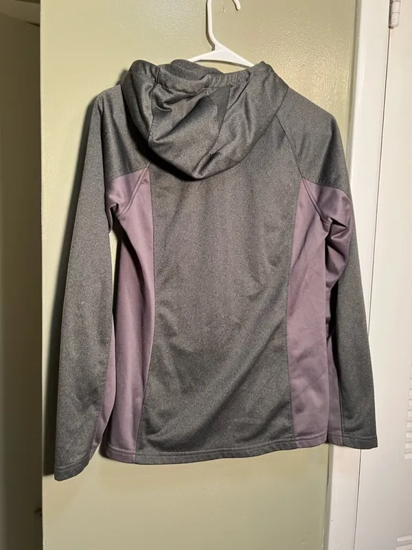 The North Face Women's Size Medium Full Zip Jacket Hoodie Dark Gray Funnel Neck - Image 7