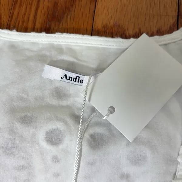 Andie The Navarino Dress Button Front Eyelet‎ White size Small NWT - Image 7