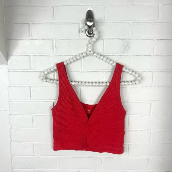Urban Outfitters Out From Under Red Ribbed Bralette Size M/L - Image 2