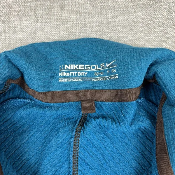 Nike Hoodie Womens Small Blue 1/4 Zip Nike Golf Moisture Wicking Pullover - Image 3
