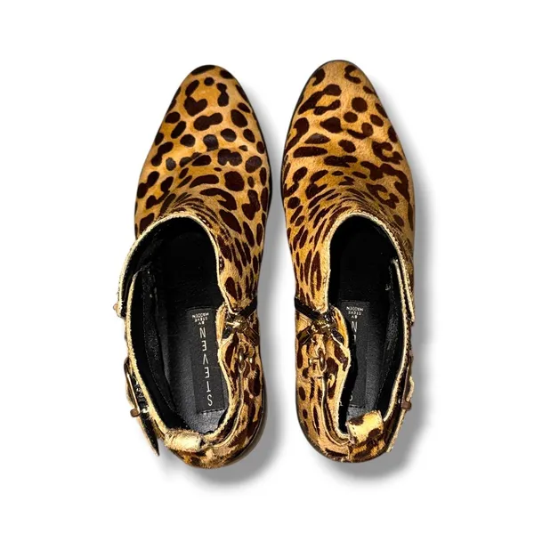 Steven by‎ Steve Madden Chavi-L Booties Womens 7 Leopard Calf Hair Ankle Boots - Image 6