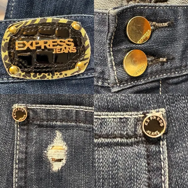 Express Stella Barely Boot Low Rise Jeans Distressed Y2K Indie Sleaze - Image 5