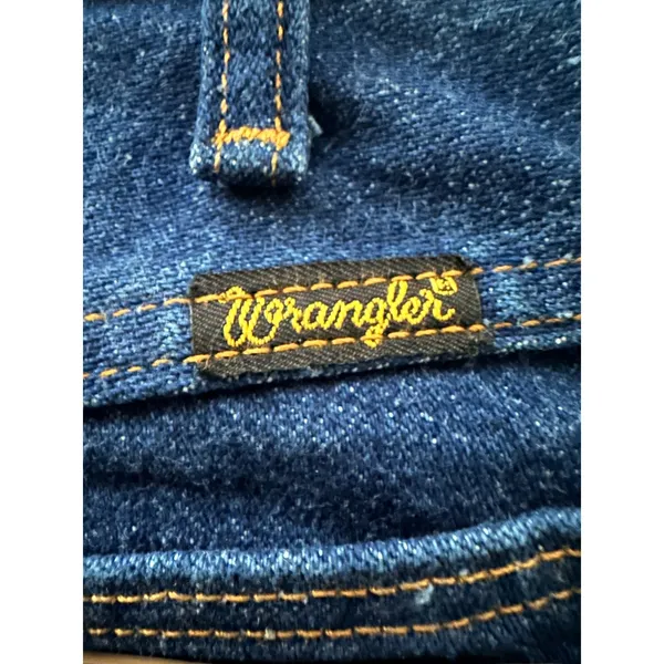 Vintage USA Made Wrangler Dark Wash High Rise Jeans - Size 12 x 32 (13MWZMR) - Image 6