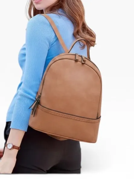 Jen & Co Brown Marty Vegan Backpack bag. - Image 4