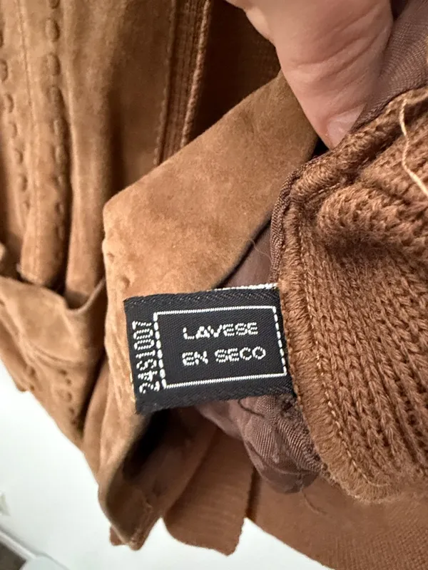Vintage Suede Knit Combo Button - Image 4