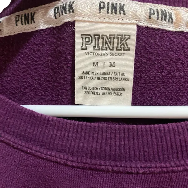 PINK Victoria's Secret Spell‎ Out purple long sleeve graphic sweater Pullover - Image 6