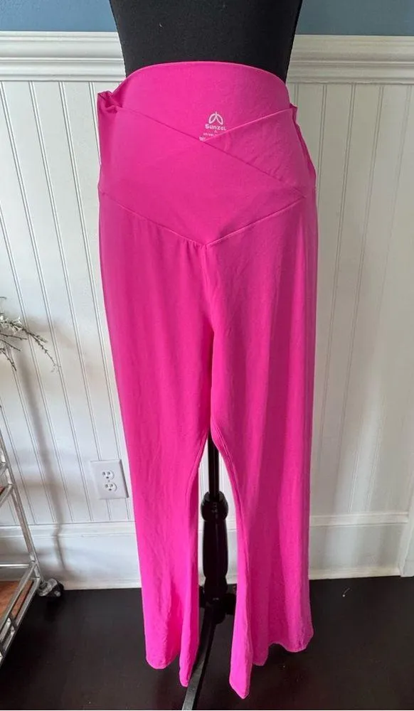 NWOT Sunzel Flare Leggings Crossover Yoga Pants Tummy Control High-Waisted ~ XL - Image 7