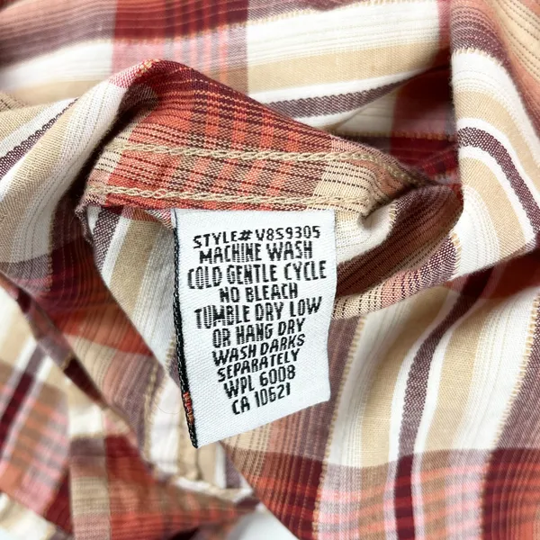 B&D Panhandle Slim Women Western Shirt Large‎ Plaid Pearl Snap Cowgirl Rodeo Y2K - Image 9