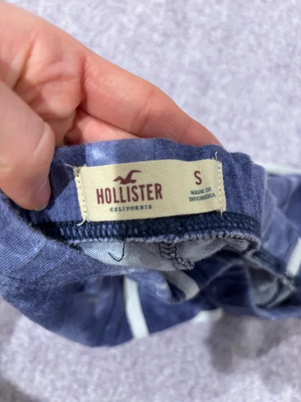 Blue Tie-Dye Hollister Shorts - Image 2