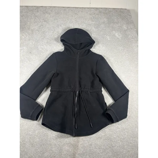 Varley HOODED Anset Tie front jacket in Black Size S~VERY NICE - Image 5