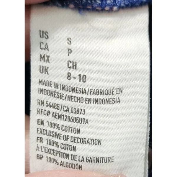 American Eagle Outfitters‎ Plaid Western Shirt Long Sleeve Button Up Size S - Image 5