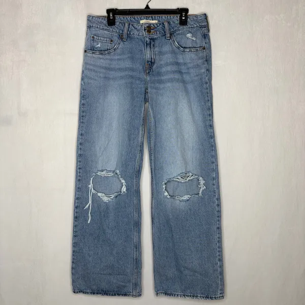 Levi’s Superlow‎ Wide Leg Distressed Jeans - Image 4