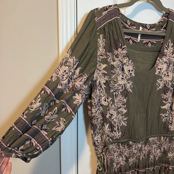 Free People Moonlight Drive Green Tunic Dress - Image 5