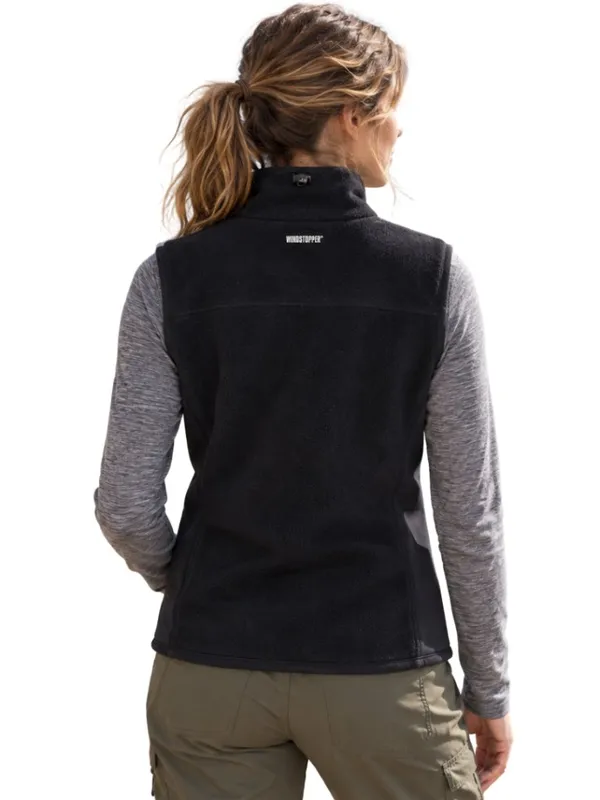 Vintage Marmot Windstopper Full Zip Fleece Vest Women's Large Black Gorpcore - Image 2