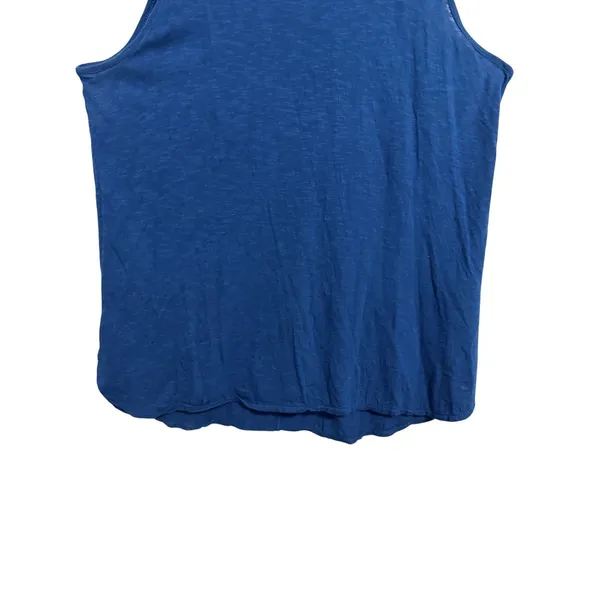 Banana Republic Blue Cotton Modal Tank Top Metallic Chain‎ Trim Size L - Image 4