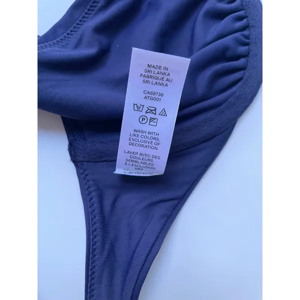 Quince Demi Bikini Swim Top Underwire Navy Blue Size XS NEW - Image 8