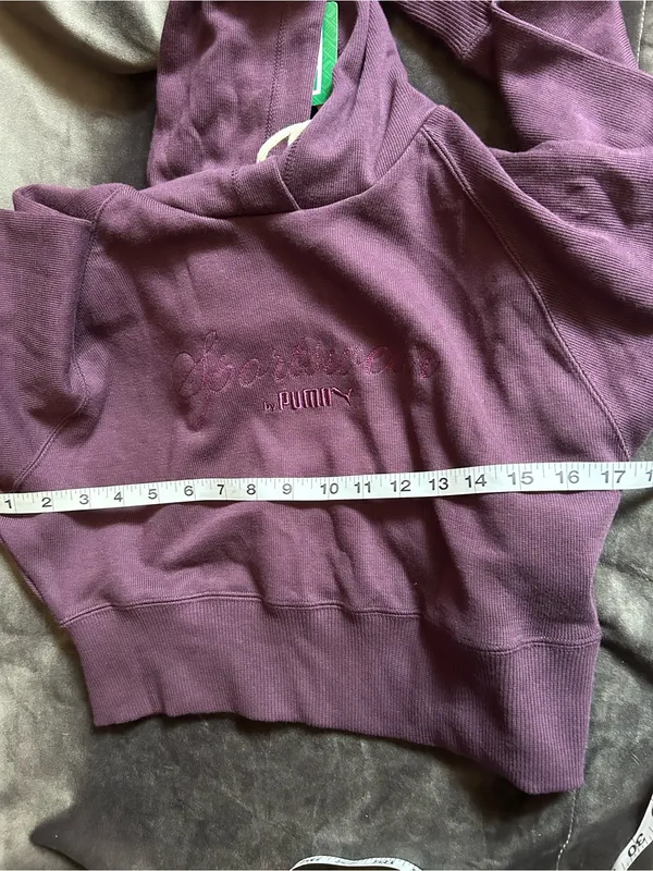 PUMA Classics+ Relaxed Cropped Hoodie collection XS Relaxed fit 100% cotton - Image 2