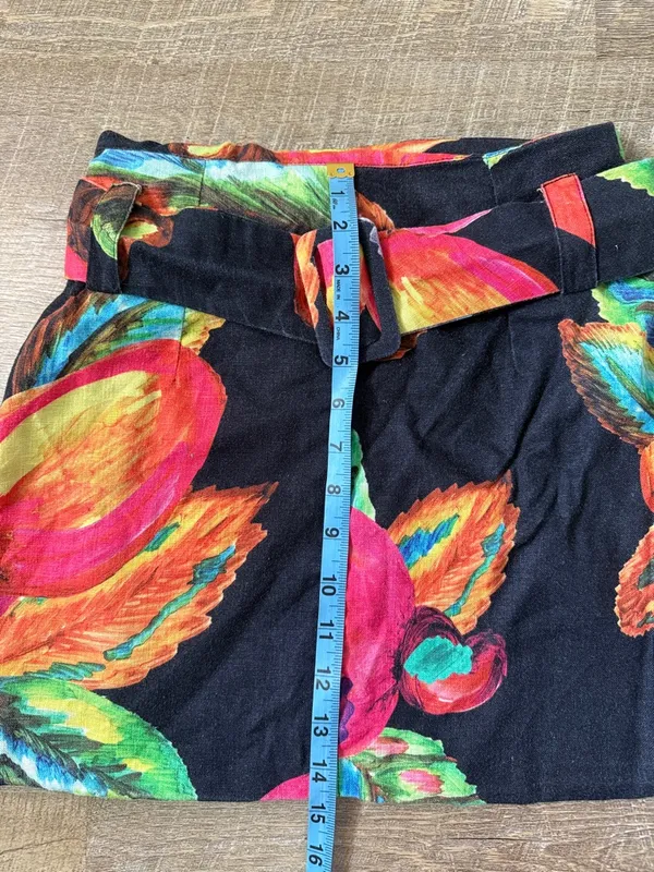 Farm Rio Tropical Linen Mini Skirt Size XS - Image 3