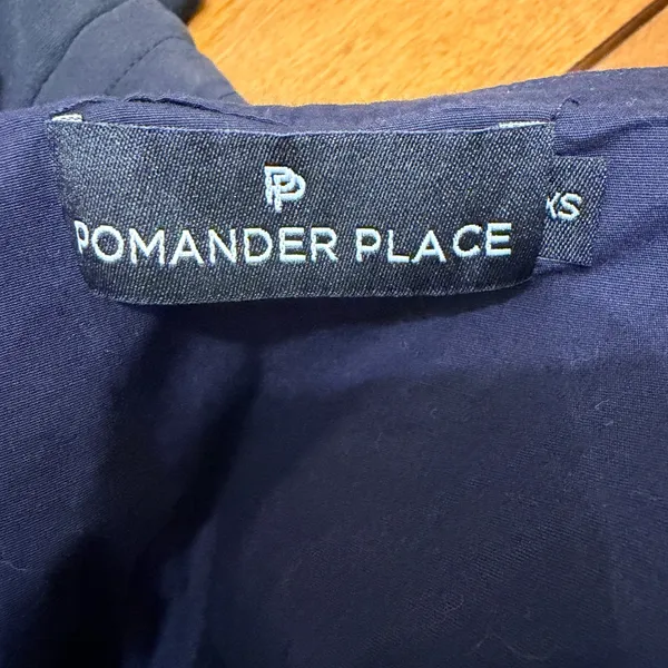 Tuckernuck Pomander Place‎ Navy Blue Cotton Poplin Kenzo Mini Dress Size XS - Image 10