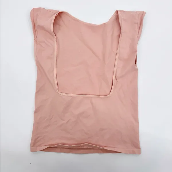 Free People‎ Intimately Low Back Cap Sleeve Top L/XL Pink - Image 3