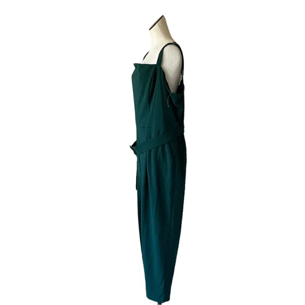 NWOT Rachel Rachel Roy Wide Leg Jumpsuit Belted In Pine Green - Image 5