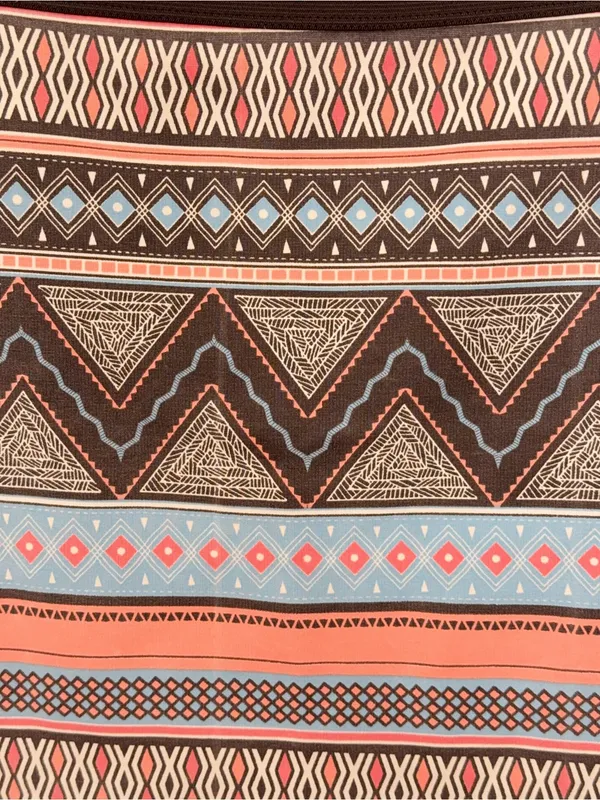 Zara TRF Geometric Aztec Print Woven Mini Skirt - Image 3