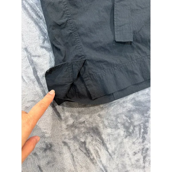 8 Seconds Shirt Dress Womens Gray Short Sleeve Belted Utility Cotton Blend M - Image 4