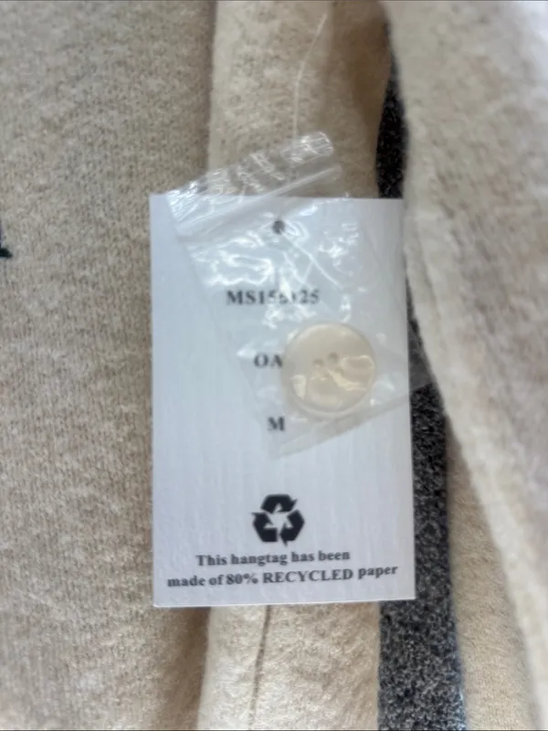 Cream Floral Embroidered Button-Up Cardigan Sweater - Image 6