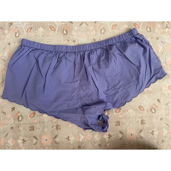 Anthropologie Purple Cotton Elastic Waist Skirt Periwinkle Womens Size M‎ - Image 2