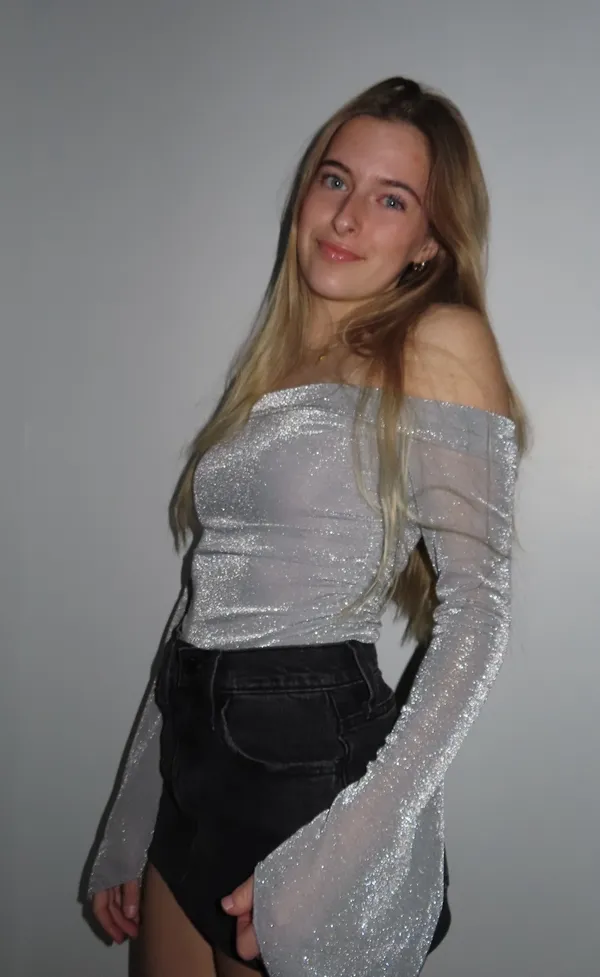 princess polly silver off the shoulder bodysuit - Image 2