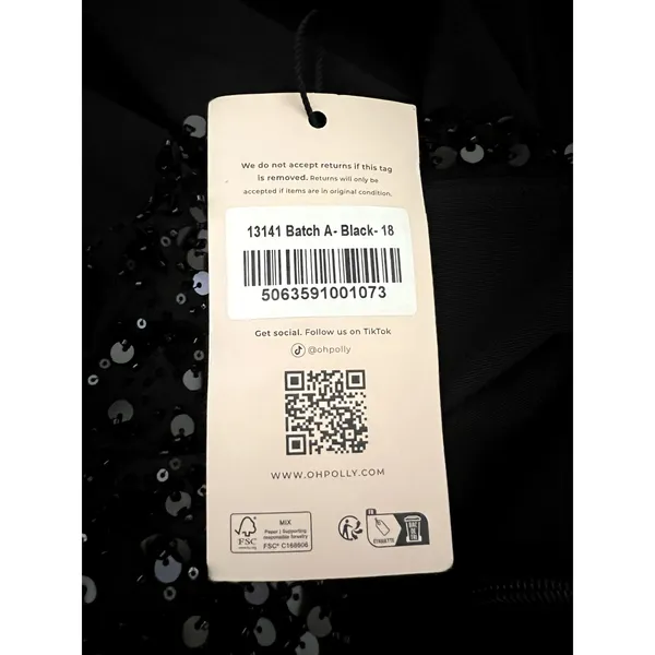 Oh Polly Robina Embellished Ruffle-Trim Corset Gown Maxi Dress in Black size 14 - Image 11