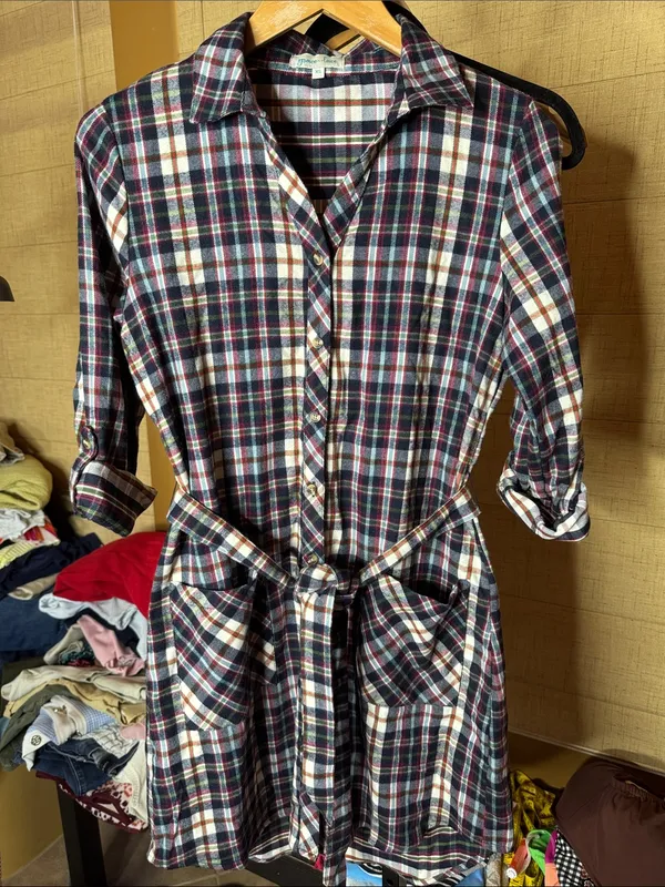 Grace & Lace Favorite Button Up Plaid Dress Size XS - Image 3