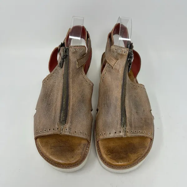 Bed Stu Clancy Buckle Platform Sandals Women's Size 10 Brown Leather Boho Rustic - Image 5