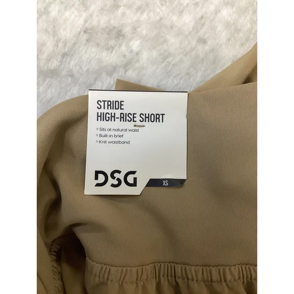 DSG Stride High-Rise Shorts Womens XS Warm Stone Tan Athletic Running DAW14103 - Image 4