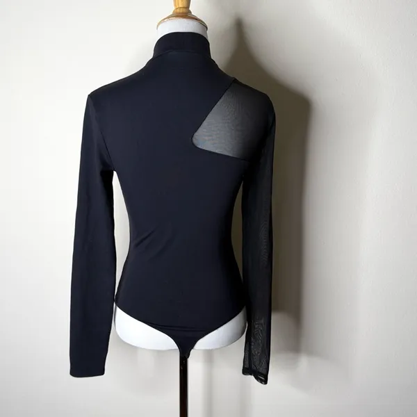 Abercrombie Black Sheer Sleeve Bodysuit - Image 5