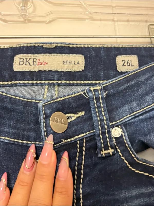 BKE Stella Skinny Jeans Women’s 26L Dark Wash Stretch Mid Rise Denim - Image 8