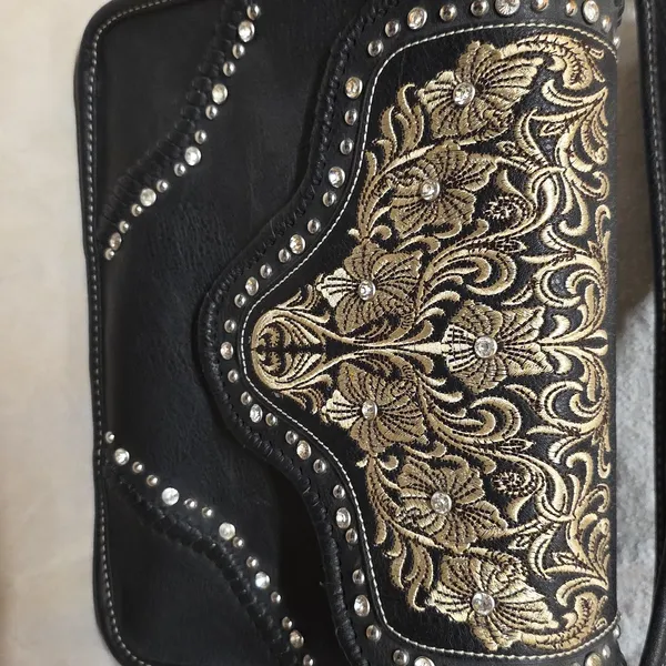 Montana West Embroidered HandBag Purse Concealed Carry Pocket - Image 5