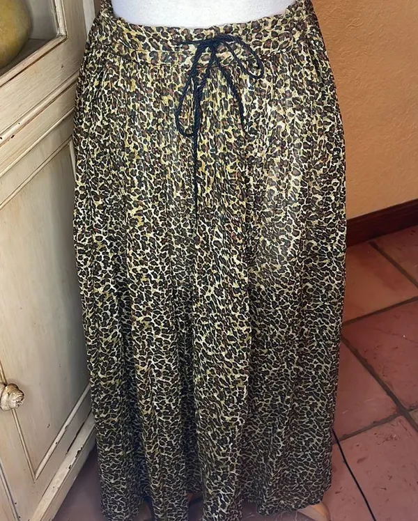Leopard print boho skirt Size M - Image 3