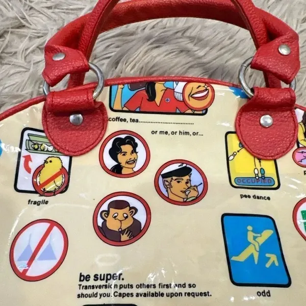 TransVersion Funky Funny Plastic Purse Red - Image 9