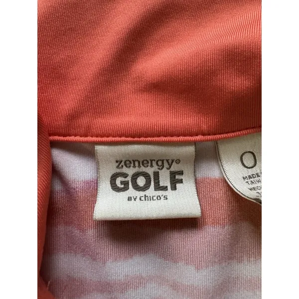 Chicos‎ Zenergy Golf Polo Shirt Women Size 0 Short Sleeve Stretch Buttons Active - Image 3